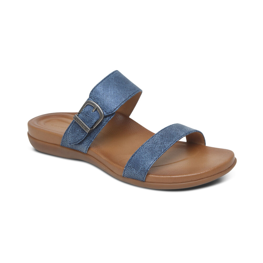 Aetrex Women's Mimi Water-Friendly Sandals - Navy | USA 7SBD267